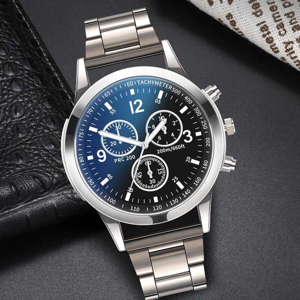 1/2PCS Men Business Watches Fashion Men's Steel Band Quartz Watch with Bracelet（Box not Included） NovaCart