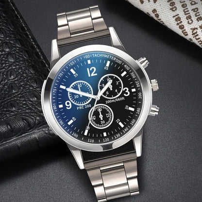 1/2PCS Men Business Watches Fashion Men's Steel Band Quartz Watch with Bracelet（Box not Included） NovaCart
