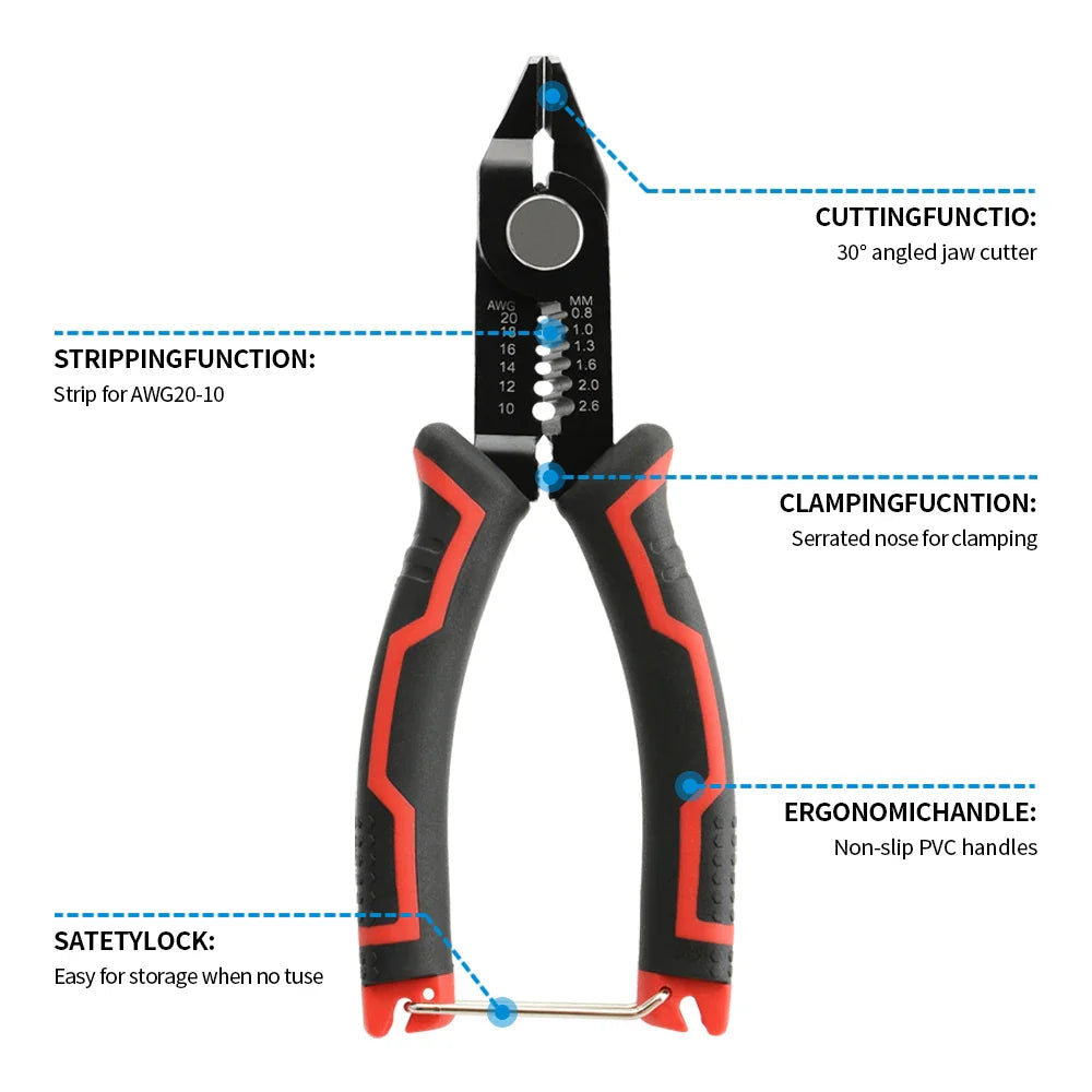 Automatic Stripping Cutter Wire Stripper Pliers Cable Wire Crimping Electrician Repair Tools Wire Stripper Tool hand tools Pi-Mart