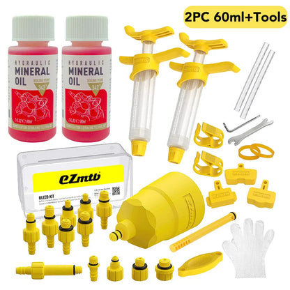 Bicycle Brake Mineral Oil 60ML Bike Hydraulic Disc Brake Oil Bleed Kit For SHIMANO TEKTRO SRAM NUTT Series Brake Repair Tools Pi-Mart