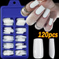 120Pcs 9-Colors French Fake Toenails Summer Short Sqaure Press On Toe Nails Tips Glossy Nude/Pink/Brown Full Cover False Toenail NovaCart