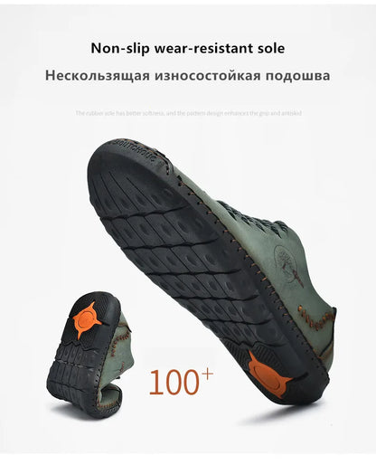 Hot Sale Comfortable Men's Casual Shoes Loafers Large Size Sneakers Quality PU Leather Handmade Shoes Men Flats Moccasins Shoes NovaCart