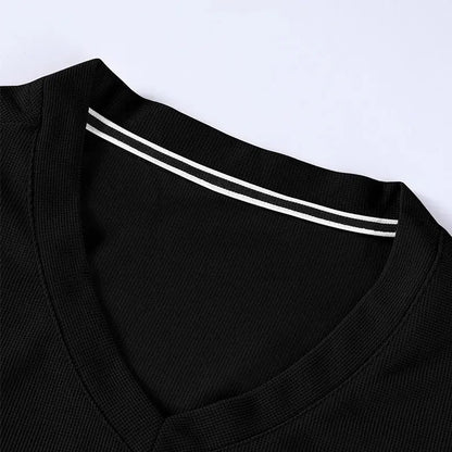 2025 New Men's Casual Fashion Simple V-neck Short Sleeved T-shirt Summer Comfortable Breathable Versatile Top NovaCart