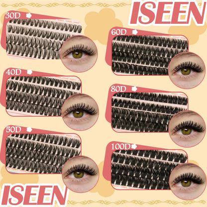 DIY Lash Extension Kit 30D40D50D60D80D100D Lash Clusters Kit Natural Look with Bond and Seal Lash Glue Remover Lash Tweezer NovaCart