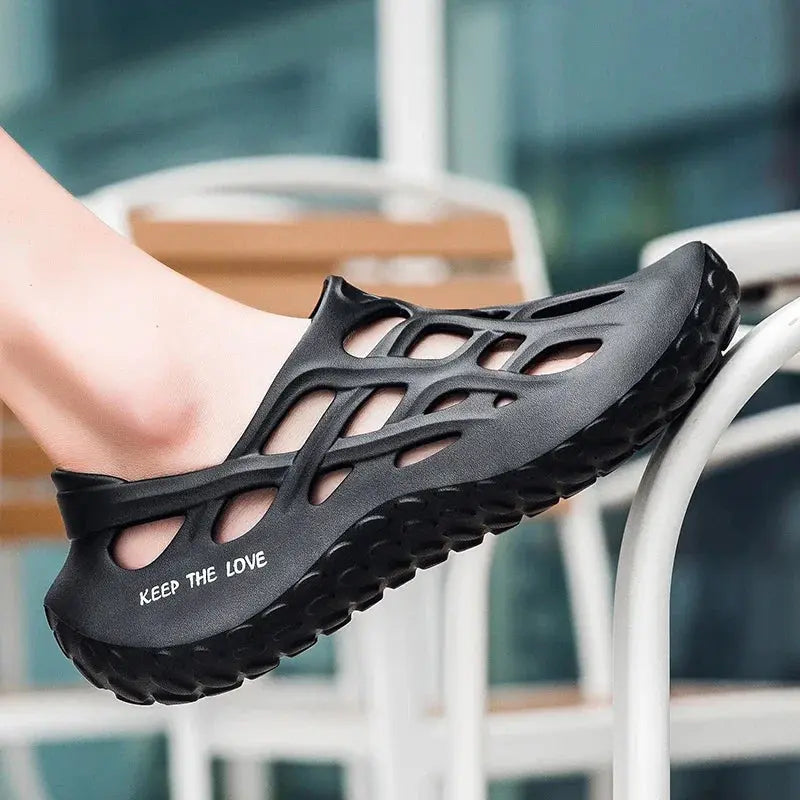 Summer Men Sandals Light EVA Men's Casual Shoes Hole Shoes Clogs Lovers Home Garden Outdoor Male Beach Flat Slippers Big Size NovaCart