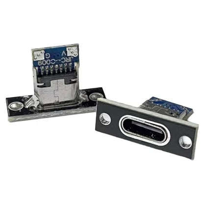 1-20Pcs USB Jack 3.1 Type-C 2Pin 4Pin Female Connector Jack Data Charging Port Small Electrical Charging Base with Fixing Plate Pi-Mart