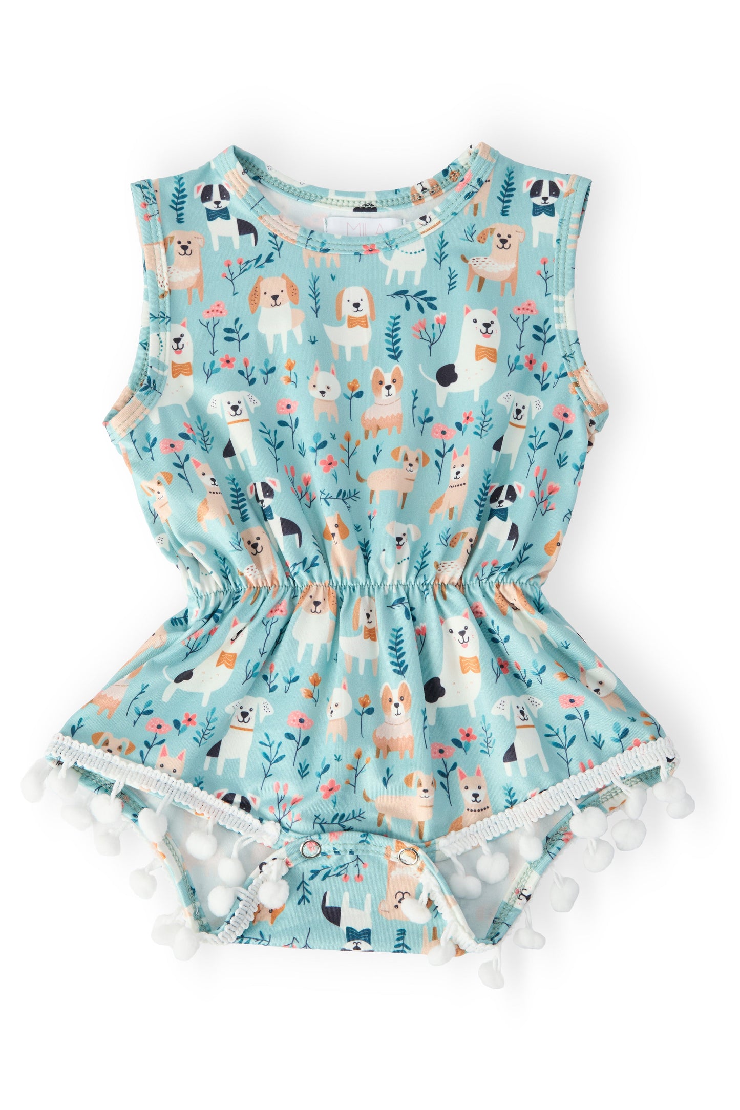 Furry Friends Pom Pom Romper