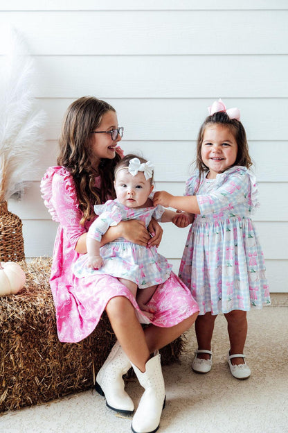SALE Pumpkin Picnic 3/4 Sleeve Ruffle Twirl Dress Mila & Rose ®