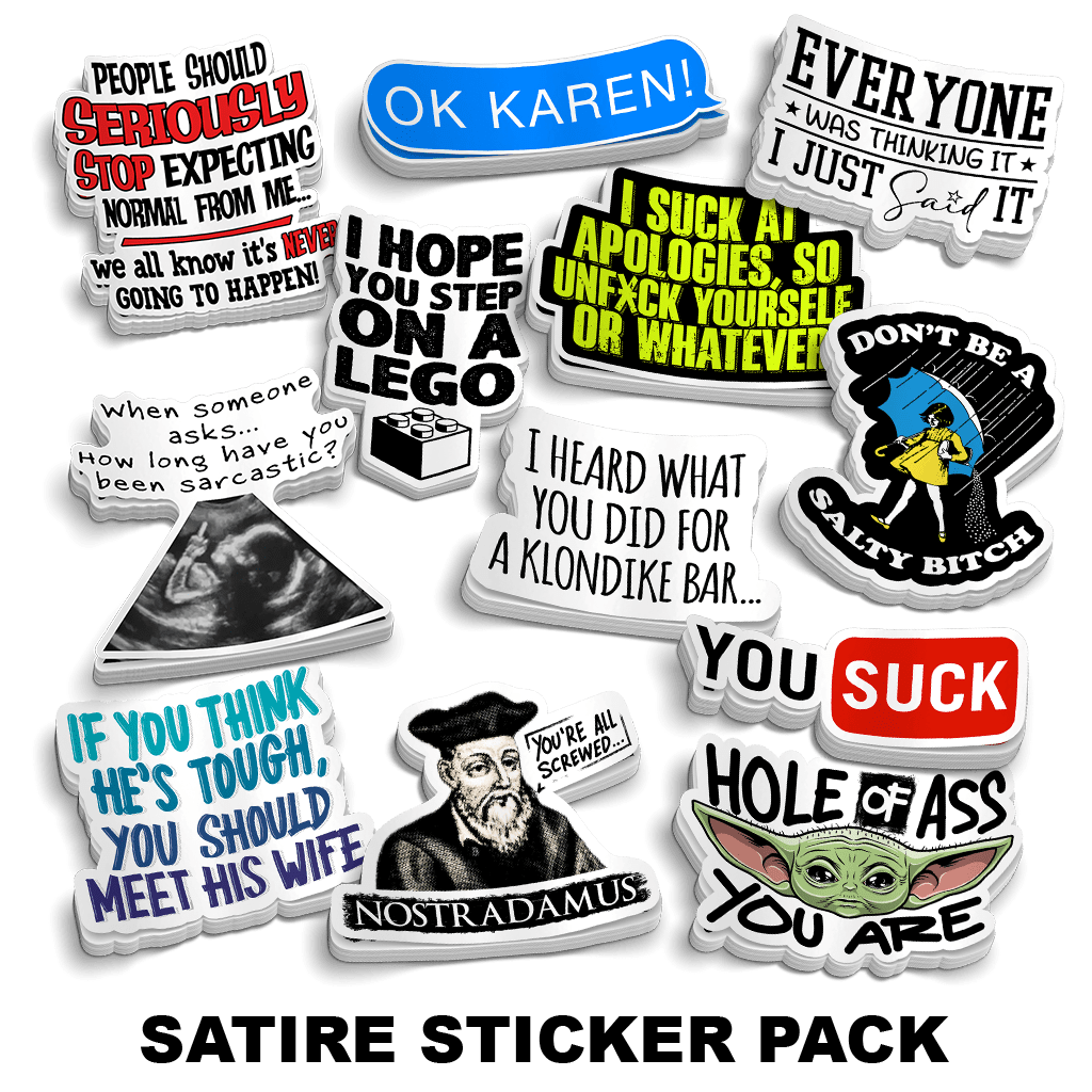 Satire Sticker Pack Armed American Supply