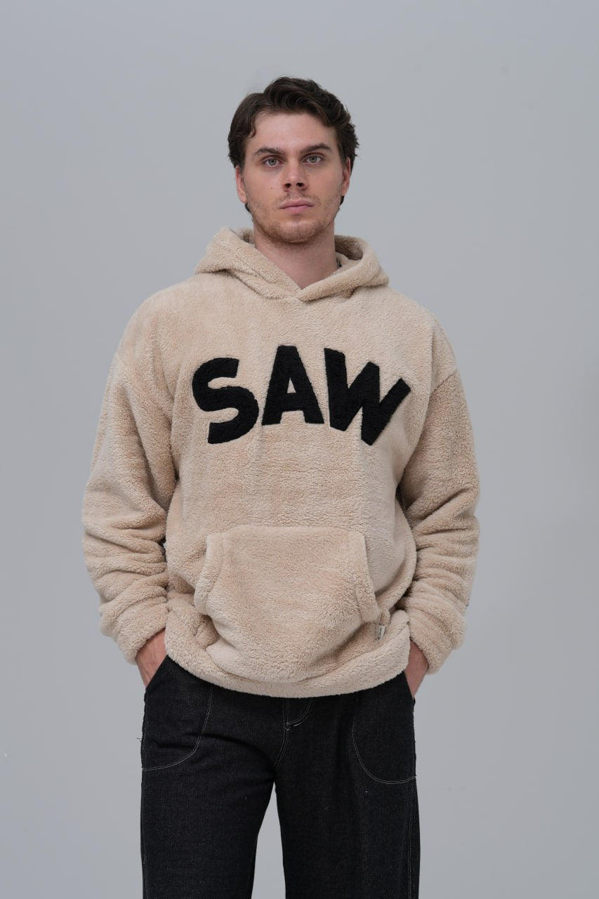"SAW" Teddy Fleece Hoodie Withinblack