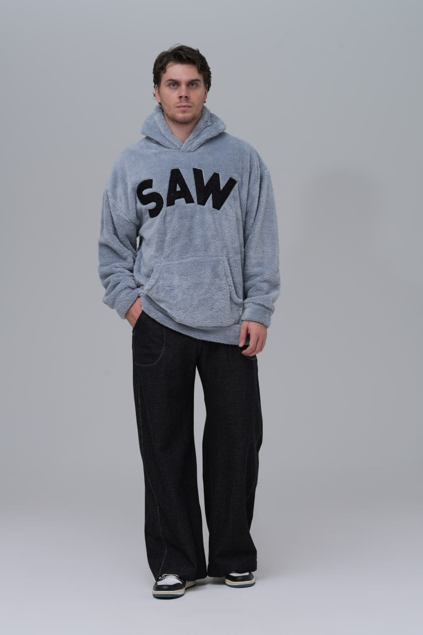 "SAW" Teddy Fleece Hoodie Withinblack