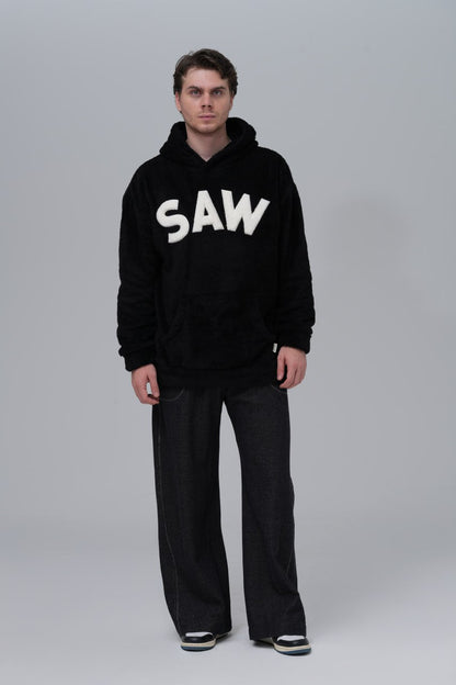 "SAW" Teddy Fleece Hoodie Withinblack