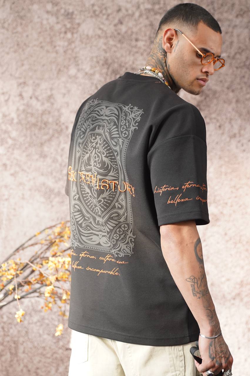 SECRET HISTORY Graphic Tee - Vintage Text T-Shirt - Mysterious Statement Top Withinblack