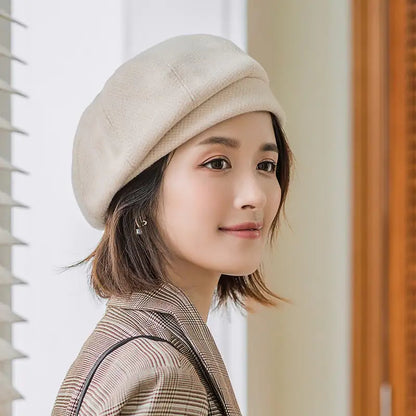 Korean British Retro Octagonal Hat