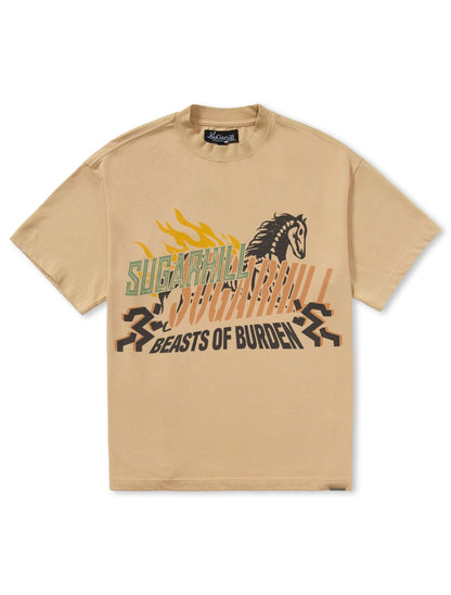 Sugarhill Beasts Of Burden Tee - Latte Denim Exchange