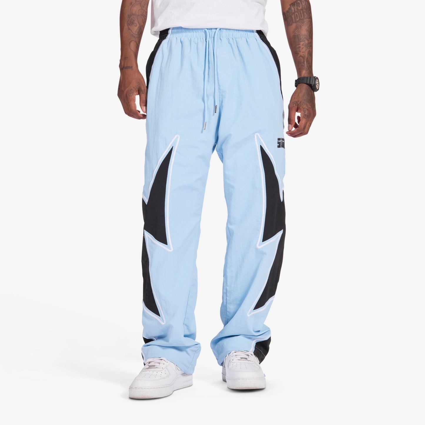 Sugarhill Bolt Windbreaker Pants - Baby Blue Denim Exchange