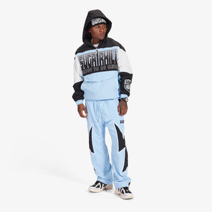 Sugarhill Bolt Windbreaker Pants - Baby Blue Denim Exchange