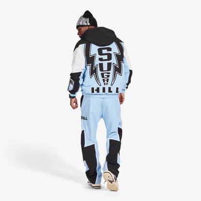 Sugarhill Bolt Windbreaker Pants - Baby Blue Denim Exchange
