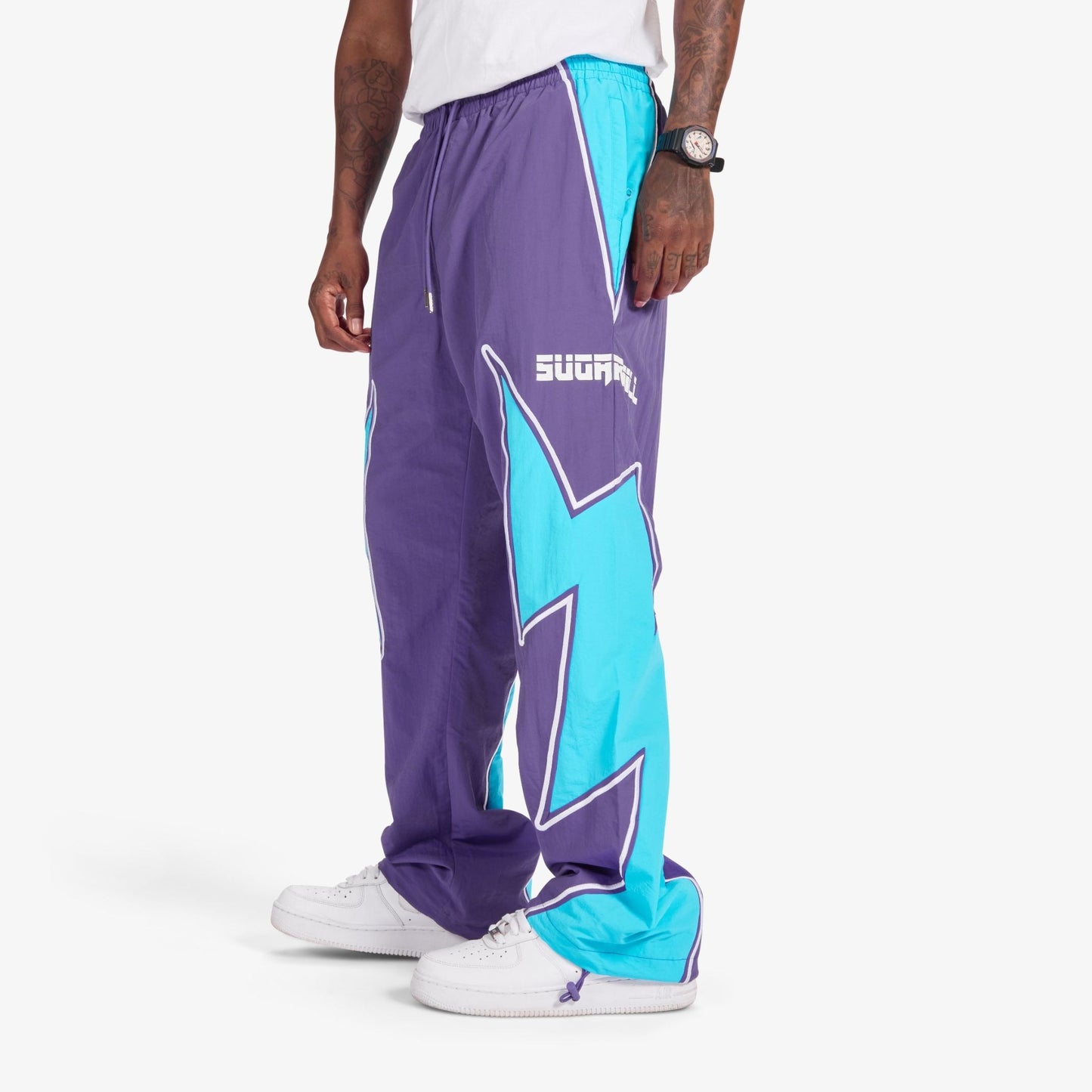 Sugarhill Bolt Windbreaker Pants - Purple Denim Exchange