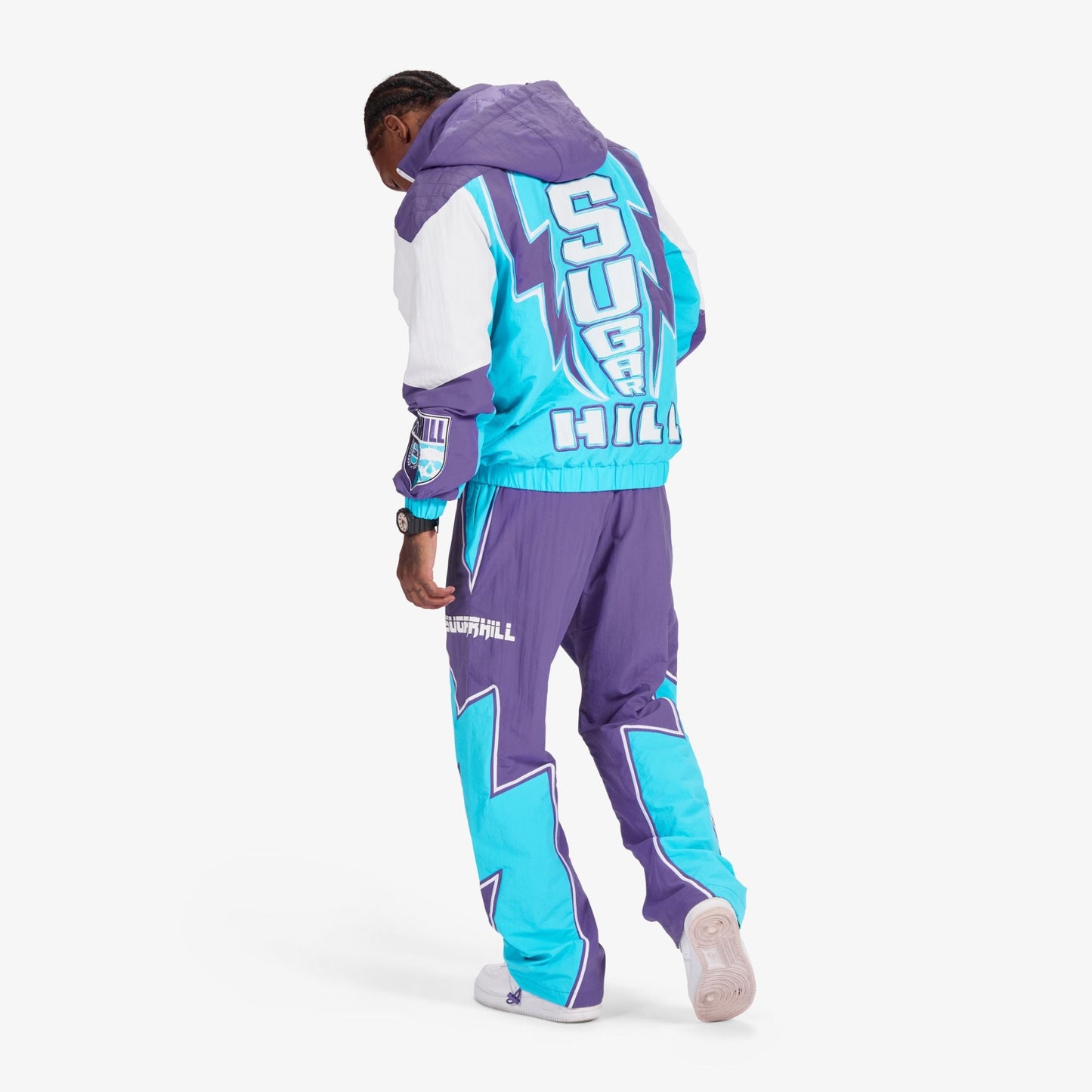 Sugarhill Bolt Windbreaker Pants - Purple Denim Exchange
