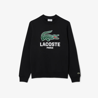 Lacoste Printed Crewneck Sweatshirt - Black Denim Exchange