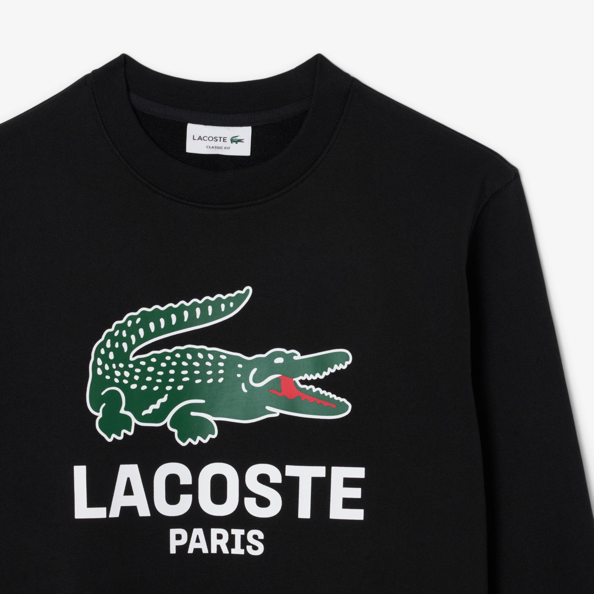 Lacoste Printed Crewneck Sweatshirt - Black Denim Exchange