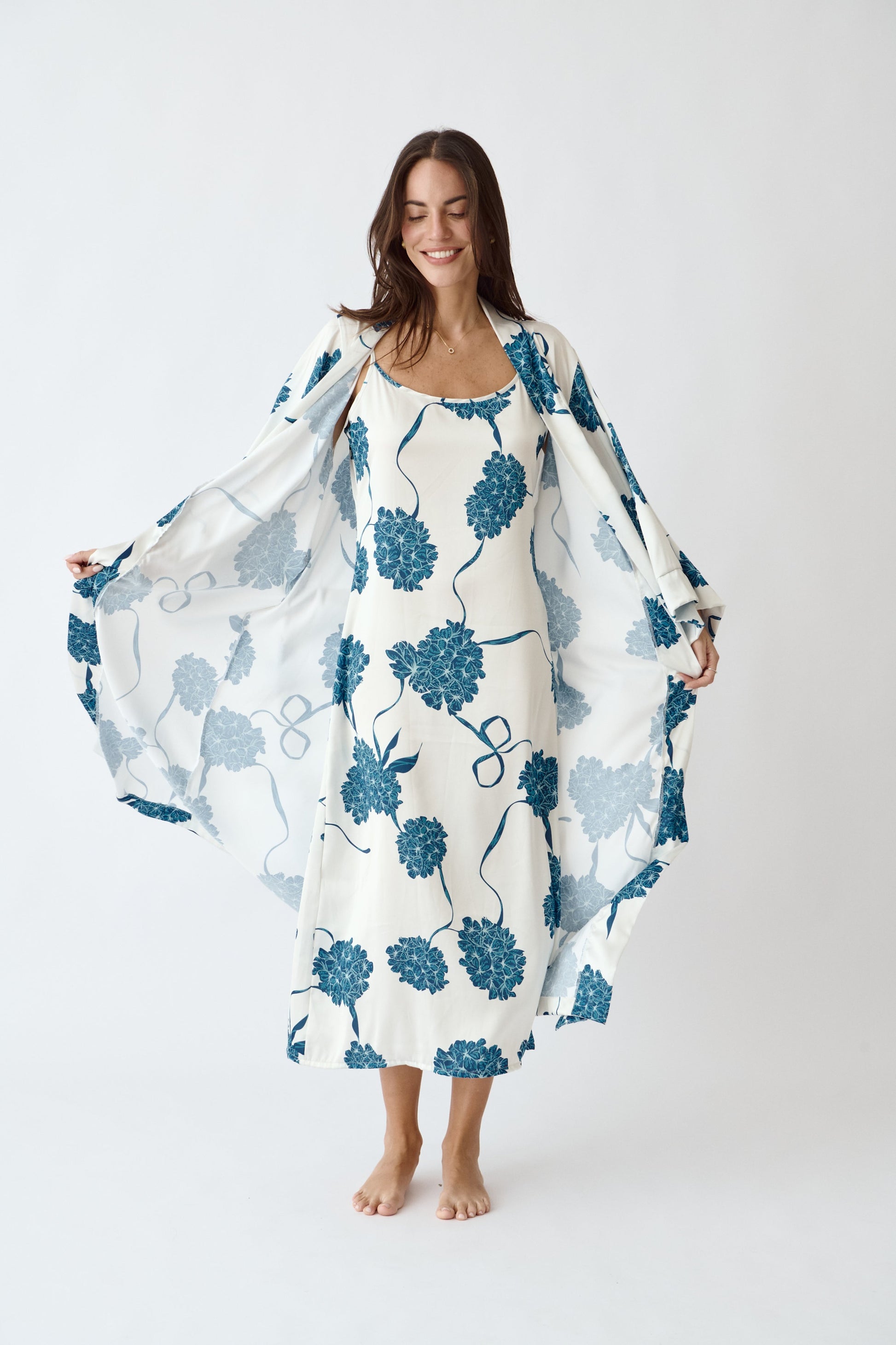 Washable Silk Kimono - Blossom Simoné Sleepwear USA