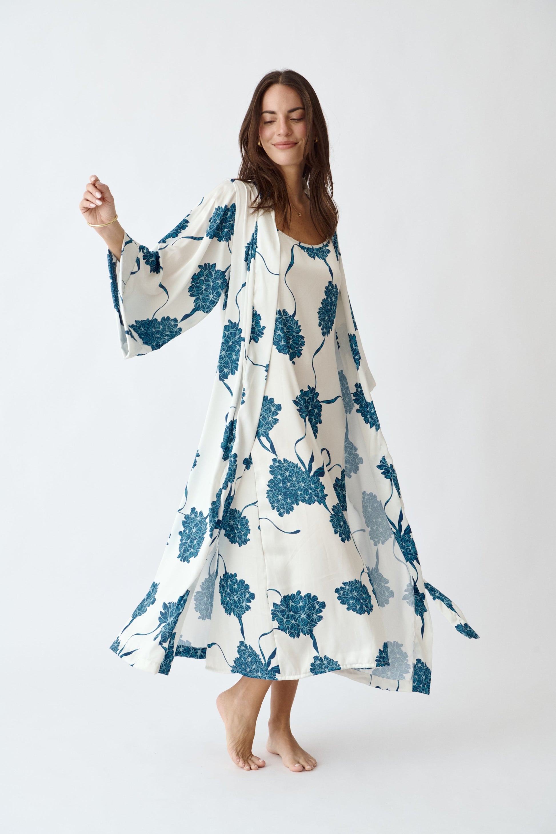 Washable Silk Kimono - Blossom Simoné Sleepwear USA