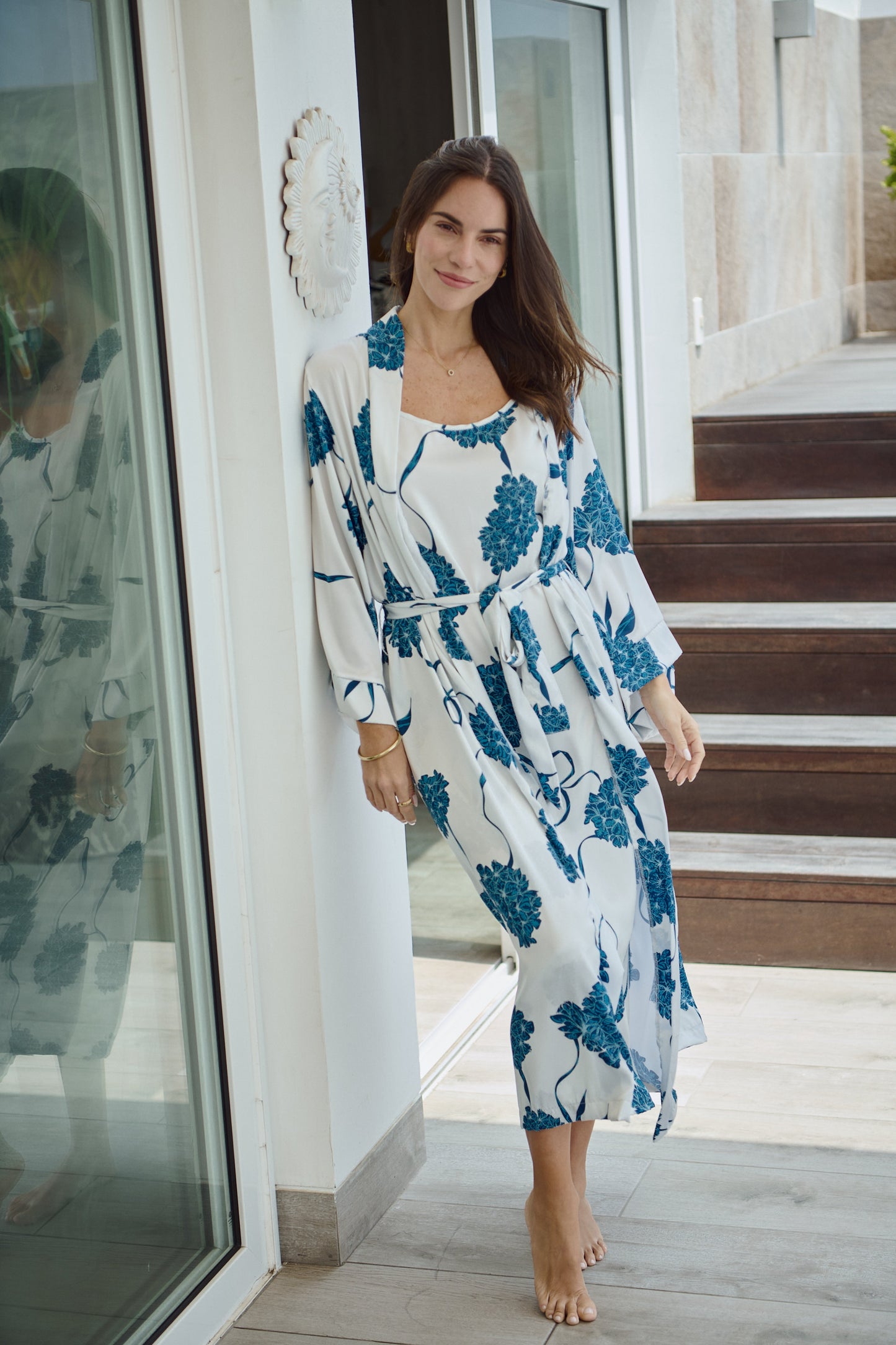 Washable Silk Kimono - Blossom Simoné Sleepwear USA