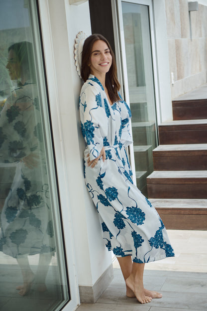 Washable Silk Kimono - Blossom Simoné Sleepwear USA