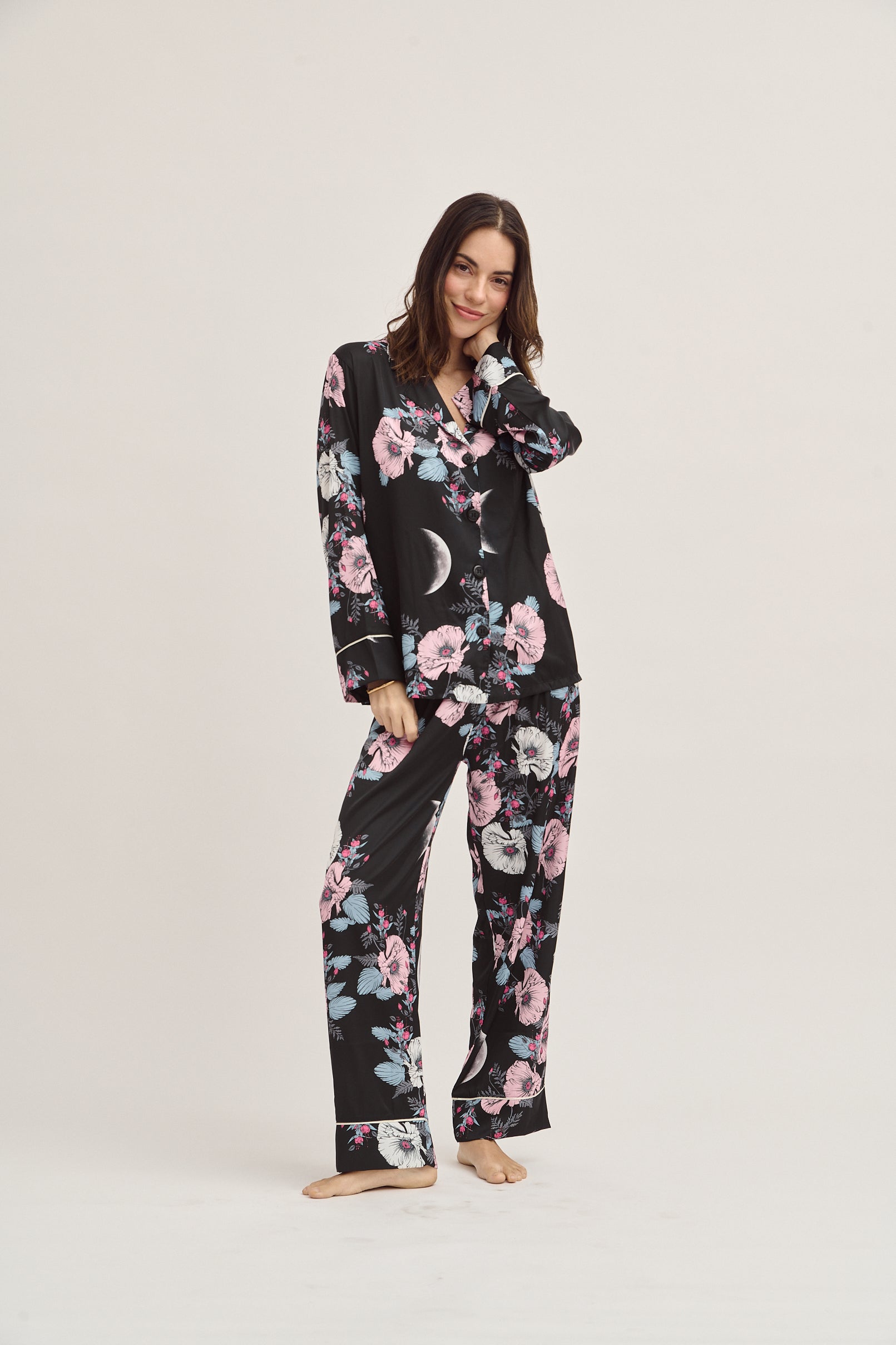 Washable Silk Pajama Set - Grace Kelly Simoné Sleepwear USA