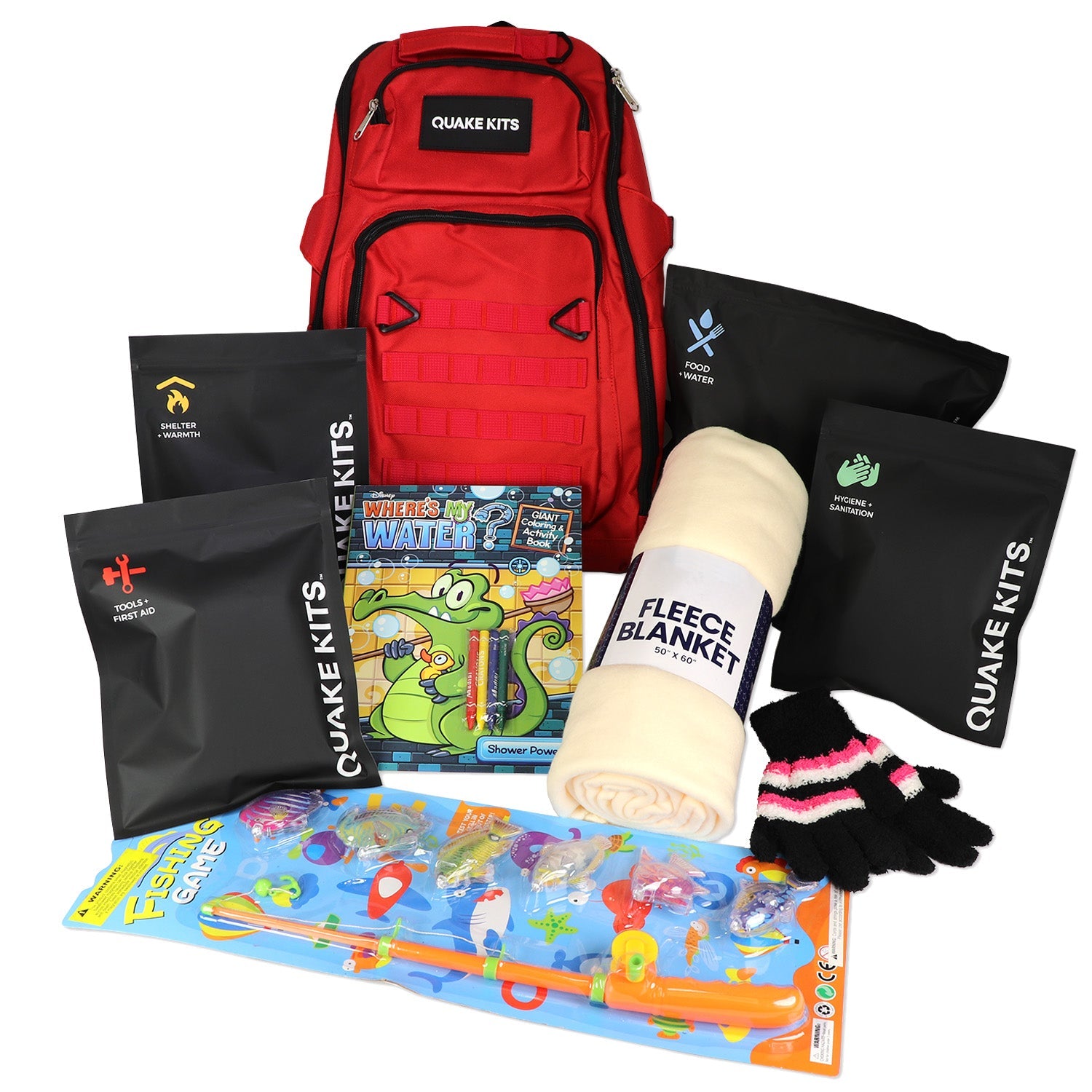 Children's Emergency Kit | Kid-Friendly Survival Backpack quakekits.com