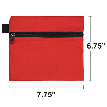 Durable Mini Zipper Bag - Red Survival Zipper Pouch quakekits.com