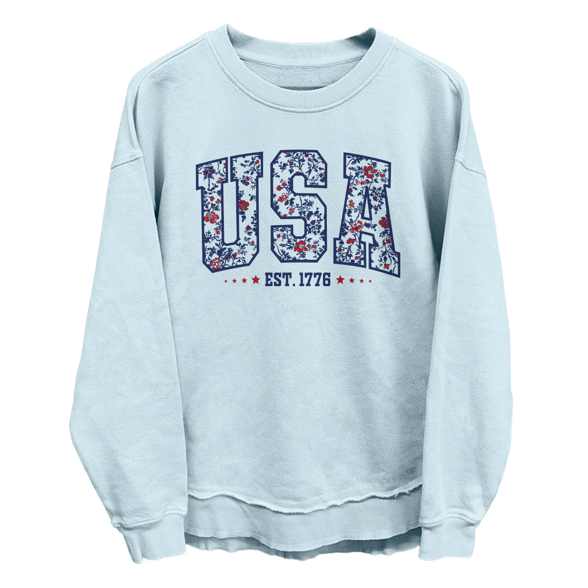 USA Floral Est 1776 (Front) Shield Republic
