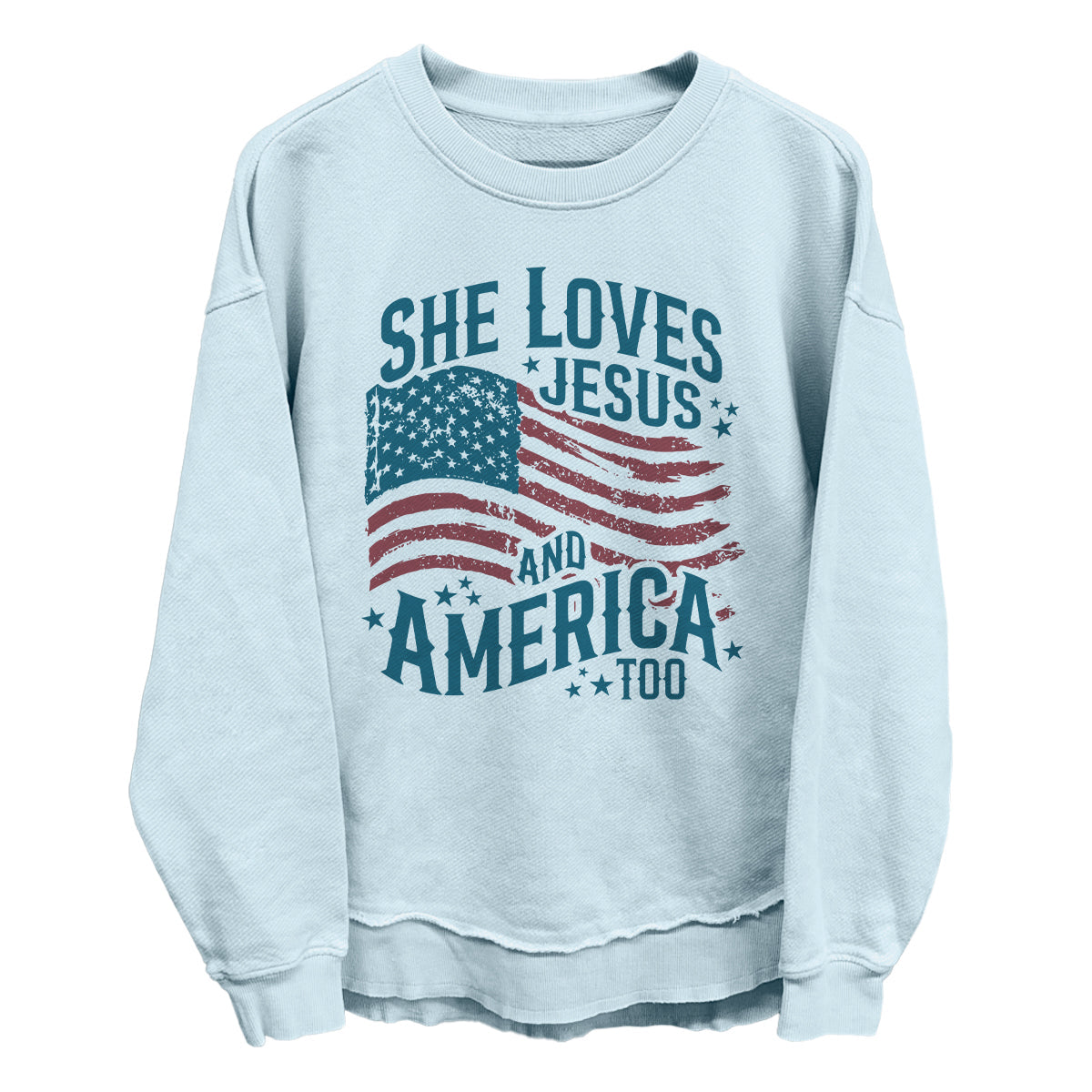 She Loves Jesus And America Too (Front) Shield Republic