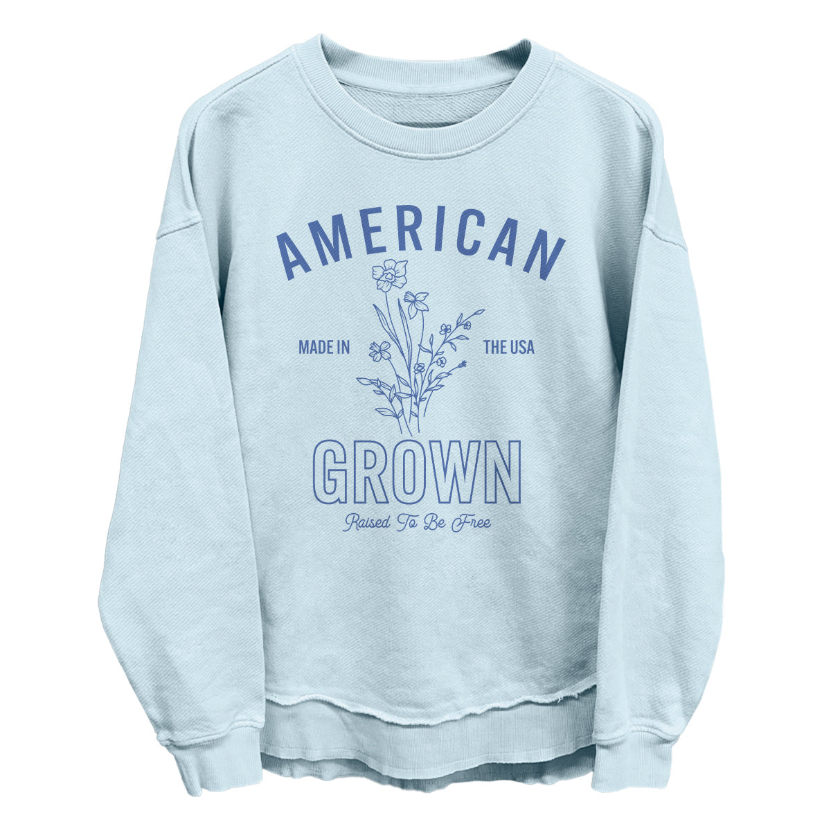 American Grown Raised To Be Free (Front) Shield Republic