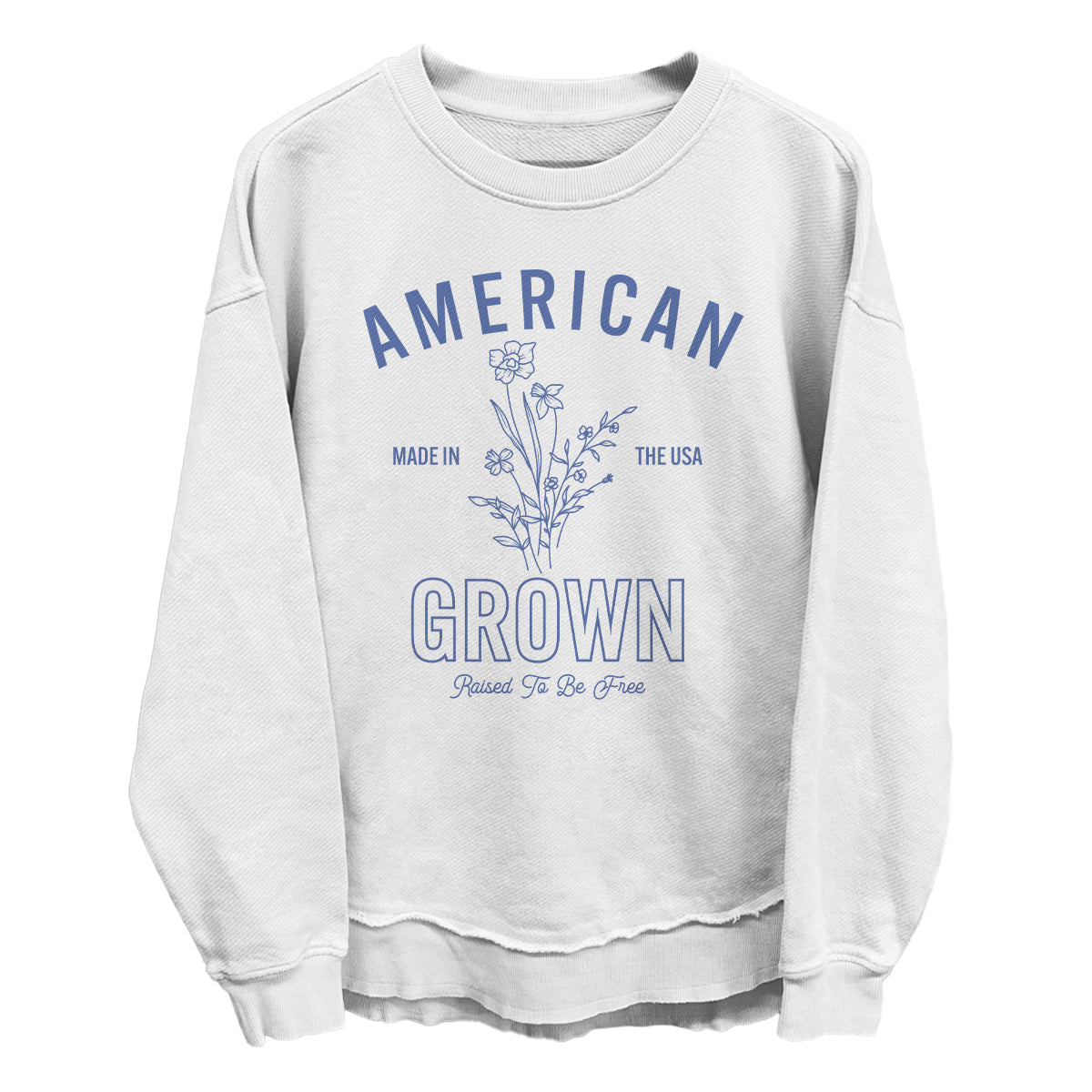 American Grown Raised To Be Free (Front) Shield Republic