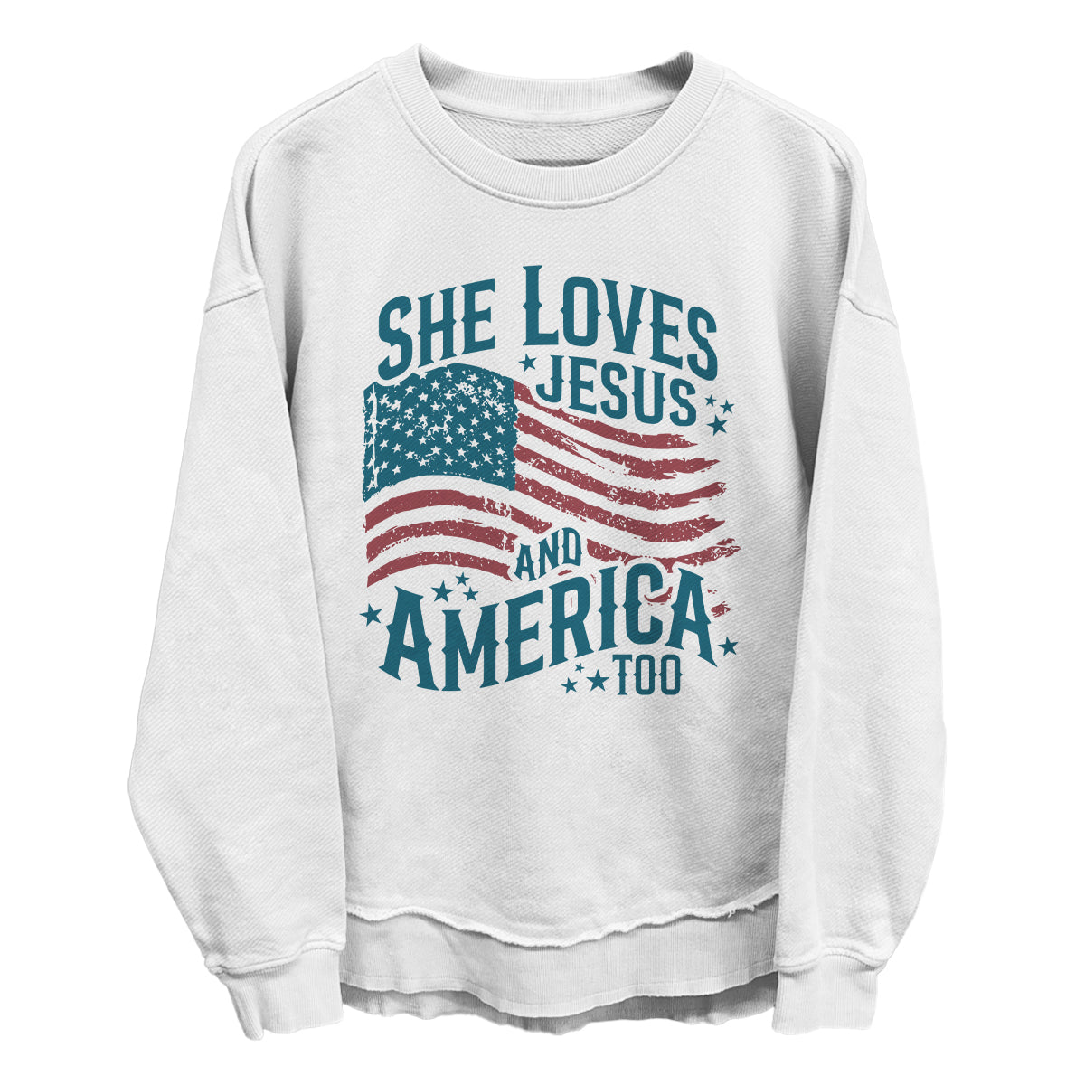 She Loves Jesus And America Too (Front) Shield Republic