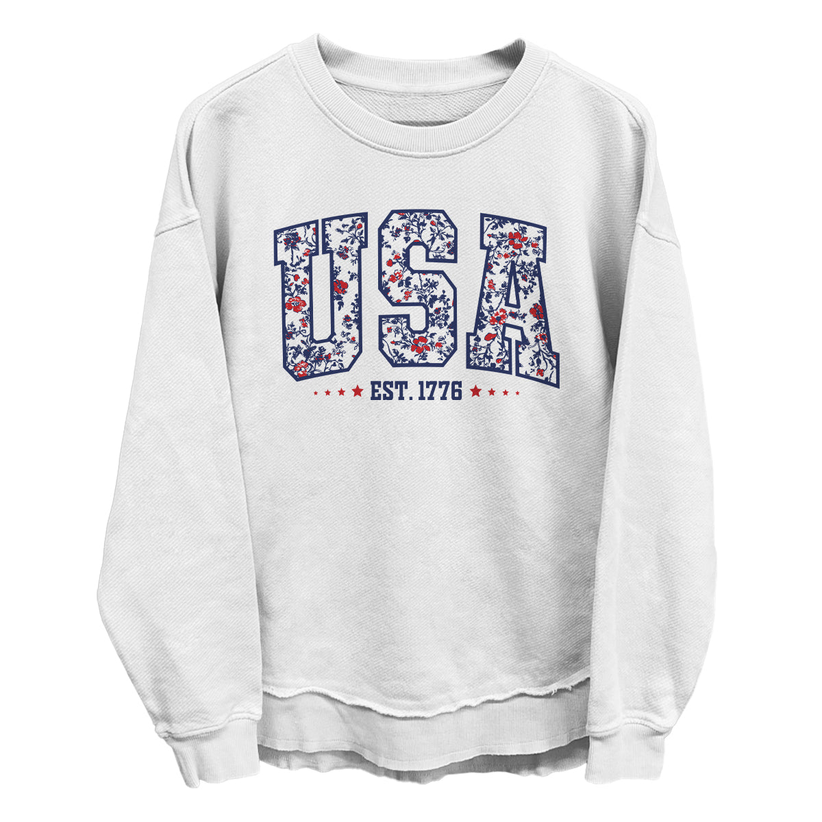 USA Floral Est 1776 (Front) Shield Republic