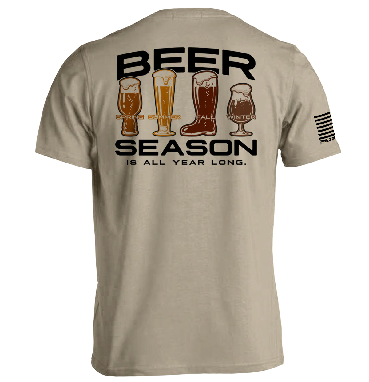 Beer Season is All Year Long Shield Republic