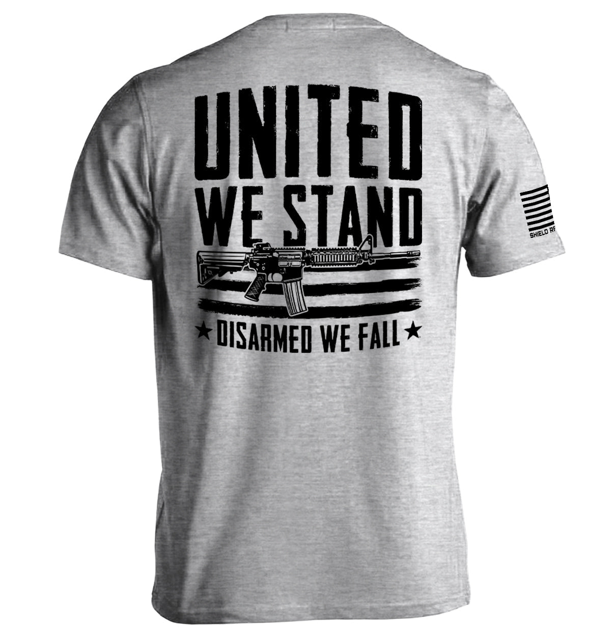 United We Stand Disarmed We Fall Shield Republic