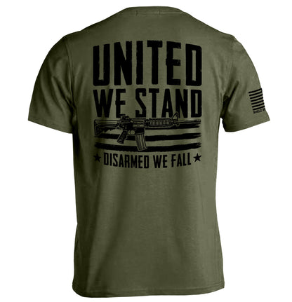 United We Stand Disarmed We Fall Shield Republic