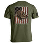 The Land of the Free Chocolate Lab Shield Republic
