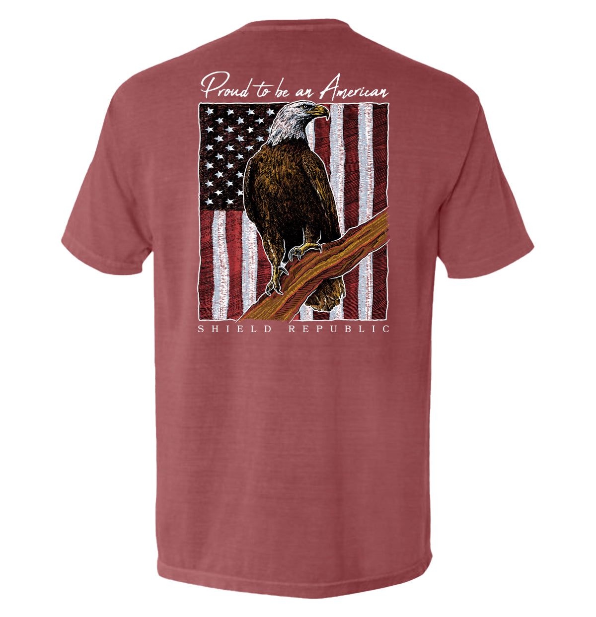 Proud to be an American Bald Eagle Shield Republic