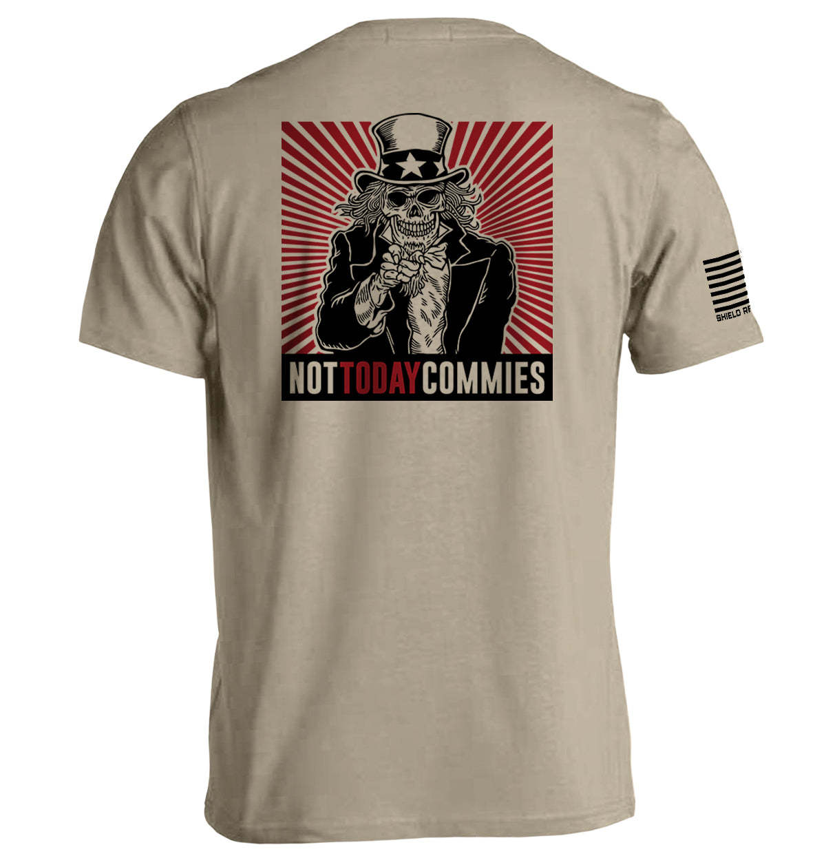 Not Today Commies Uncle Sam (Black) Shield Republic