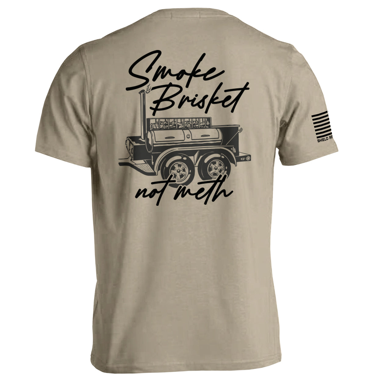 Smoke Brisket Not Meth Shield Republic