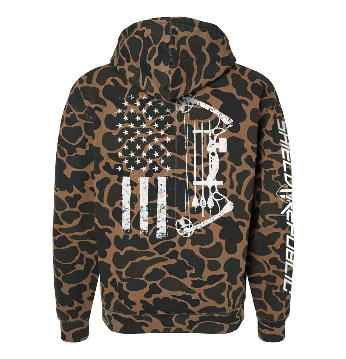 Compound Bow USA Flag Shield Republic