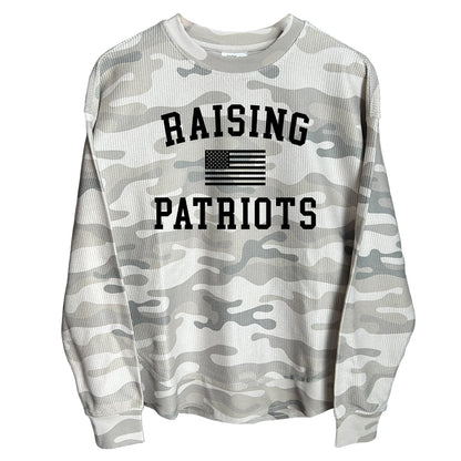 Raising Patriots (Front) Corded Poncho Shield Republic