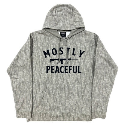 Mostly Peaceful (Black) Lightweight Hoodie Shield Republic