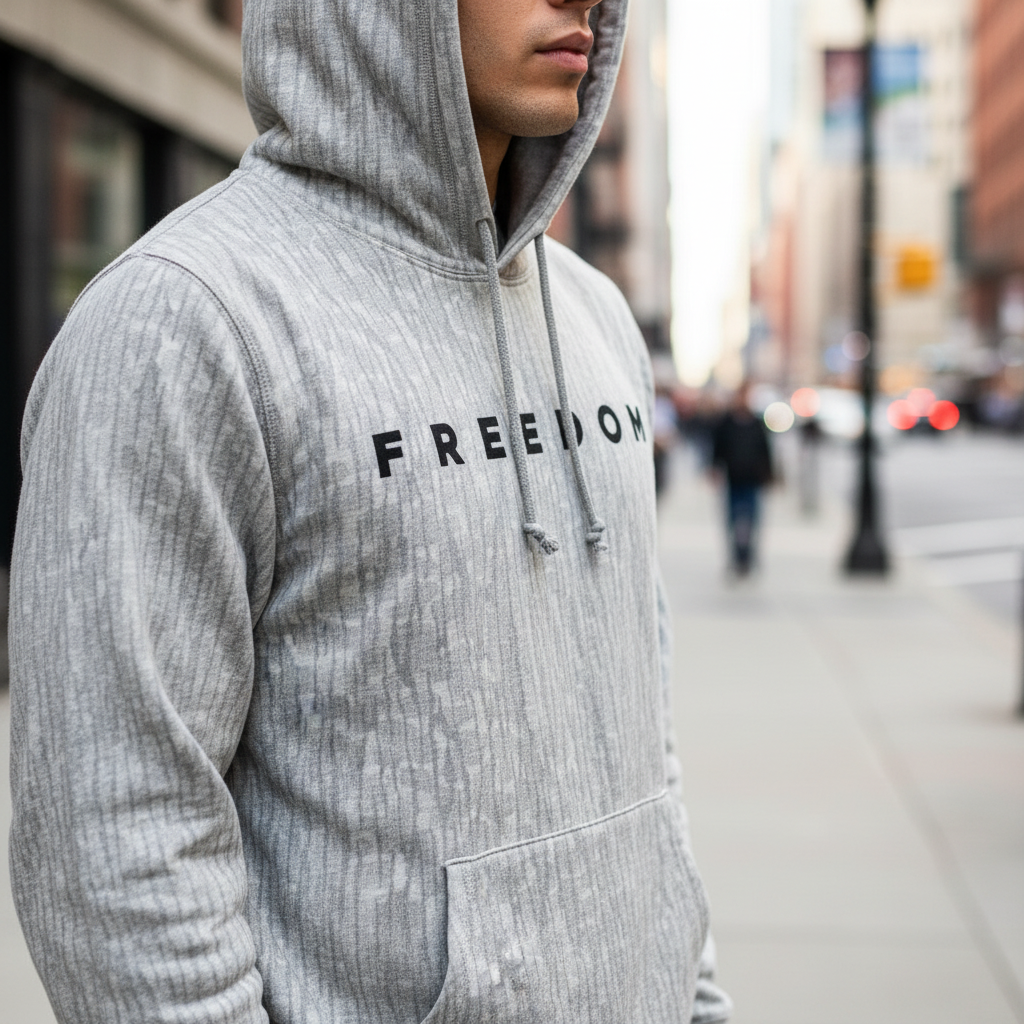 FREEDOM (Front Print) Lightweight Hoodie Shield Republic